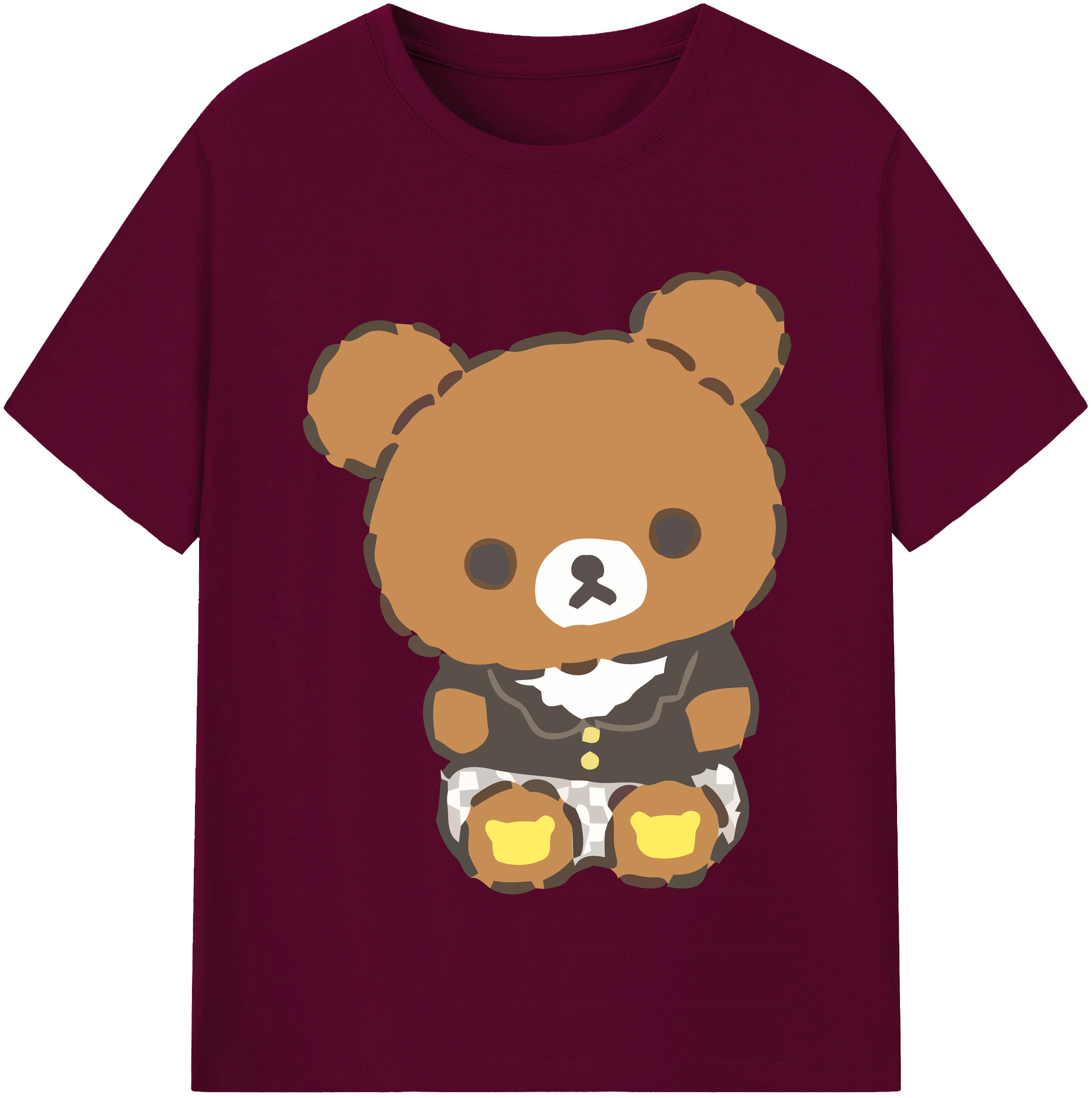（画像用） リラックマ リラックマ キイロイトリ Rilakkuma Korilakkuma Kiiroitori レディースカジュアルプリントTシャツ（綿100％）